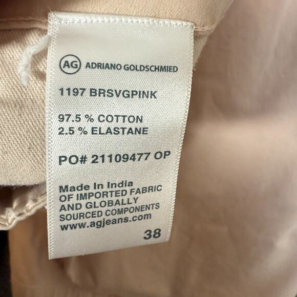 Adriano Goldschmied Shorts Mens 38 Pink Chinos Pockets Belt Loops Casual - Picture 9 of 10